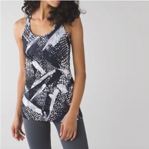 Lululemon Black White Cool Racerback Tank